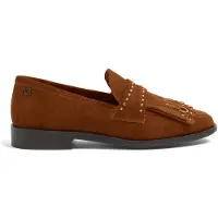 Lazamani Loafers Dames Cognac Suède Maat 41