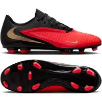 Nike Phantom 6 Low Club Gras / Kunstgras Voetbalschoenen (MG) Zwart Felrood Goud