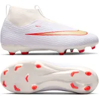 Nike Mercurial Superfly 11 Academy Gras / Kunstgras Voetbalschoenen (MG) Kids Wit Felrood Goud