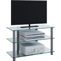 VCM TV meubel dressoir TV meubel TV plank aluminium glazen tafel Sindas