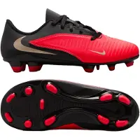Nike Phantom 6 Low Club Gras / Kunstgras Voetbalschoenen (MG) Peuters/Kleuters Zwart Felrood Goud