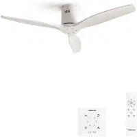 Create - Stille 40W plafondventilator met technische ABS bladen in verschillende maten - S - Geen licht - Controller voor wandmontage - WIND CALM