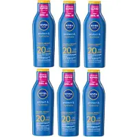 Nivea SUN Protect & Hydrate Zonnebrand SPF 20 - Zonnecrème - Zonnemelk - Hydrateert - 6x200 ml