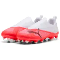 Puma Ultra 7 Match Veterloze Gras / Kunstgras Voetbalschoenen (MG) Kids Wit Felrood Zwart