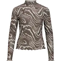 Object Mesh Top Met Lange Mouwen