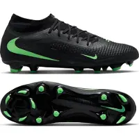 Nike Phantom 6 High Academy Gras / Kunstgras Voetbalschoenen (MG) Zwart Felgroen