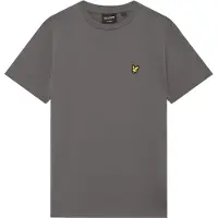 Lyle & Scott Jongens Polo's & T-shirts Plain T-shirt - Grijs - Maat 134/140