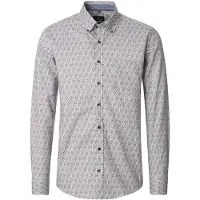 Casamoda Casual Fit overhemd wit geprint