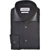 Ledub Overhemden Modern Fit donkerblauw stretch