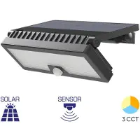 Braytron - LED Solar Schijnwerper incl. sensor - 10W 1000lm - Lichtkleur verstelbaar - IP54
