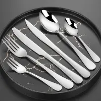 Deleca 6 Persoons Luxe Bestekset Adora - Lepels, Messen, Vorken, Steakmessen & Gebaksvorkjes - Vaatwasserbestendig Bestek - Zilver / Edelstaal