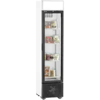 Bartscher Koelkast - Smal Model - 232L - Zwart - +1°C/+9°C - Statisch + Ventilator - Wielen - 450x530x2030mm - Horeca Koelkast