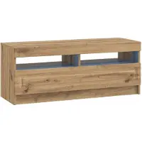 vidaXL LED tv-meubel Artisanaal eiken Bewerkt hout