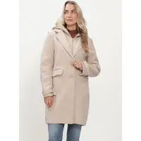 NUKUS Dames Jassen Mirthe Coat Boucle - Beige - Maat XXL