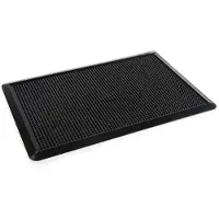 PlasticForte deurmat Rubber - kunststof - rechthoekig - 40 x 60 cm - vuil afkloppen - ruwe mat - rechthoek - voordeur
