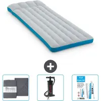 Intex Campingmatras – Frans bedformaat – 72 x 189 x 20 cm – Blauw – Inclusief: laken, pomp en reparatieset