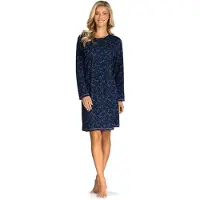 Comtessa Nachthemd 'Fly me to the Moon' - Dames Nachtmode - Lange Mouw - Donker Blauw - Maat 42
