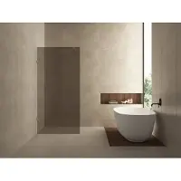 Wiesbaden Inloopdouche less 120x200 cm 8 mm nano vintage brons glas geborsteld brons koper