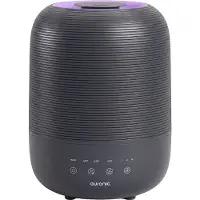 Auronic Luchtbevochtiger - 3L - Geschikt voor Slaapkamer, Babykamer, Kantoor, Woonkamer en Meer - Humidifier - BPA-Vrij - Antraciet