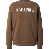 Napapijri Sweatshirt 'BLISS' bruin / wit