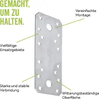 Alberts 849368 verbindingsplaat | sendzimir verzinkt | 50 x 14 mm | set van 100