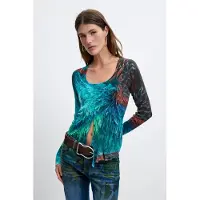 Desigual Gebreid vest 'M. C. Lacroix' blauw / aqua / roestbruin