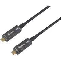 Equip 119462: USB-C 3.2 naar USB-C kabel, mannelijk naar mannelijk, 10.00 meter, 3A, 4K/60Hz