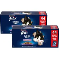 Felix Elke Dag Feest Mix Selectie In Gelei Jumbo Pack - Multipack - Katten Natvoer - 7480g (2x44x85g)