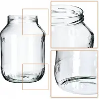 Kadax Pot Glazen Pot 1,7L Voor Conserven Komkommers Honing + Deksels Fi89 12 st