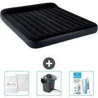 OEM Luchtbed - 2-Persoons - 183 x 203 x 25 cm - Donkerblauw - Inclusief Hoeslaken - Pomp en Reparatieset