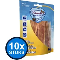 Renske 10x - Gezonde beloning vleesrepen hond kip 100gr - Hondenvoer Snacks - 100 g