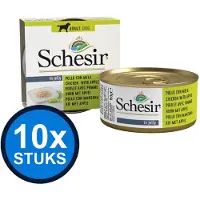 Schesir 10x - Hondenvoer - Gelei in blik - Kip & Appel - 150g