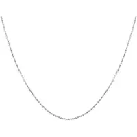 Lucardi Dames Ketting schakel - 925 Zilver - Ketting - Cadeau - 45 cm - Zilverkleurig