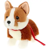Keel Toys pluche Corgi Hond - knuffeldier - bruin - staand - 23 cm - knuffel Hond - eco - puppy love collection