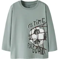 Name It Mini Shirt 'NMMLeander' jade groen / pastelgroen / zwart