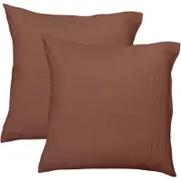 Matt & Rose Set Kussenslopen - Chocolat - (2x) 65 x 65 cm - Bruin - Mousseline Katoen