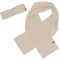 Like Flo hoofdband + sjaal - crème Muts/sjaal Ecru Meisjes Polyester Effen - maat 104-128