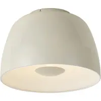 QAZQA Retro plafondlamp beige met witte binnenkant incl. LED 3-staps dimbaar - Vera