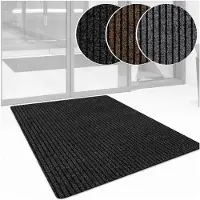 ANRO Mischa Deurmat Zwart 150x90 cm - Antislip - Rubberen rug