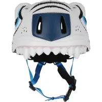 Crazy Safety Fietshelm m. Licht - Tijger - Wit - - 49-55 cm - Fietshelmen