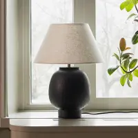 Globen Lighting Tafellampe , Lorenzo, Zwart, Woonkamer, Keramiek, Scandinavisch