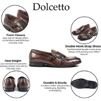 Infinity Leather Bruine veganistische leren loafer schoenen met dubbele monk strap loafers voor mannen