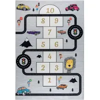 Muratap Kindervloerkleed speelmat hinkelen verkeer wasbaar antislip- 80x150 cm