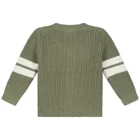 Stains & Stories vest met patches - groen Jongens Katoen V-hals Effen - maat 134