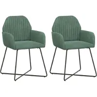 vidaXL Eetstoelen 2 st fluweel Zeegroen 55 x 50 x 84 cm