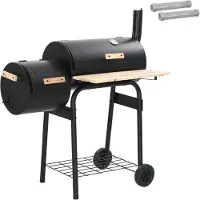 vidaXL Buitengrill 104 x 58 x 114 cm Staal Zwart