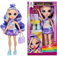 Rainbow High My Fashion Style Violet - modepop van 28 cm met paarse statementoutfit en stijlvolle handtas. Geweldig speelgoed of cadeau voor kinderen van 4-12 jaar