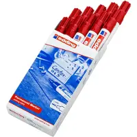 Edding permanent marker 3300, met wigvormige punt, 10 stuks, rood
