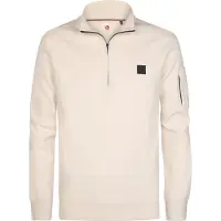 Petrol Industries - Heren Gebreide half-zip sweater stonefield - Wit