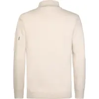 Petrol Industries - Heren Gebreide half-zip sweater stonefield - Wit